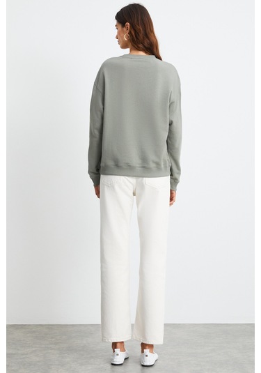 Ethıquet RONJA Kadın Açık Yeşil Sweatshirt