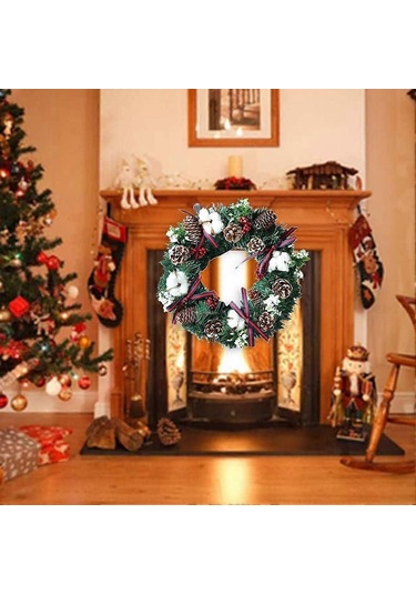 Noel Çelengi Tutucu, Noel Ağacı Noel Çelengi Dış Mekan Noel Dekorasyonu Pamuklu