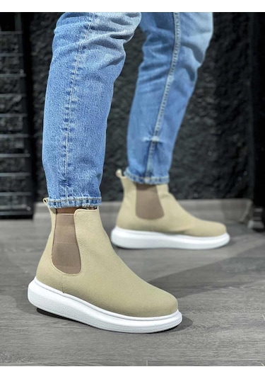 Knack Yüksek Taban Ayakkabı 111 Vizon Süet 001