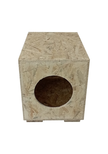 Apak Ahşap OSB Yağmura Dayanıklı Kedi Yuvası Kedi Evi