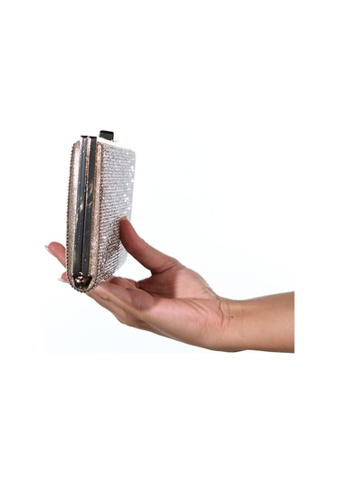 Soho Altın Küçük Taşlı Kadın Abiye Çanta Altın