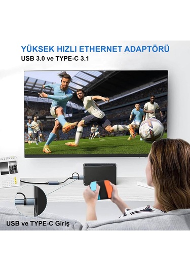 Inca Iutp-01tx Usb 3.0 & Type-c 3.1 Ethernet Adaptörlü 1000mbps A