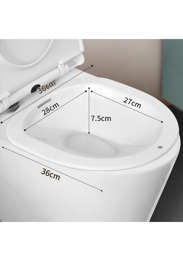 Suntek Tuvalet Oturağı İçin Oturma Banyosu, Çömelmeyi Beyaz