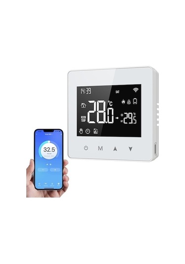 Ankatek Wifi Uyumlu Tuya Termostat Springsun Led Kontrol Kompakt Kazan Ekranlı, Cihazı Alexa/google Akıllı - Ua