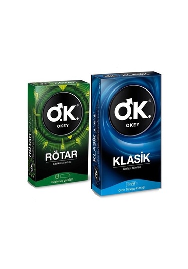 Okey Rötar Prezervatif 10'lu + Klasik Prezervatif 10'lu
