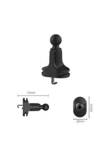 Wondernest 6 Adet Araba Hava Çıkışı Telefon Braketi Tabanı 17mm Top Kafa, Kabloyu Klipsler Siyah