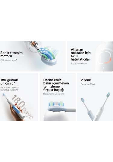 Xiaomi Electric Toothbrush Şarjlı Diş Fırçası Mavi