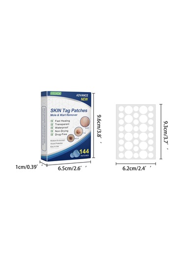 Vkemall Eelhoe Doğal İçerikli Siğil Yapışkanları 144 Adet, Ağrısız Cilt Temizliği, Her Cilt Tipi İçin Uygun, Su Geçirmez Ve Nefes Alabilir.