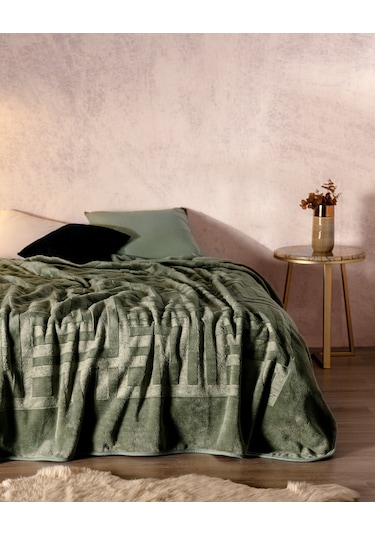 Madame Coco Clementine Vizon Emboss Battaniye Bat0000000021çift Kişilik-haki