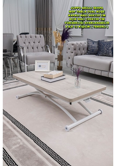 Juppo Üst Tabla Mdf Lizbon Oval Köşe Alt Beyaz Dışa Kıvrım