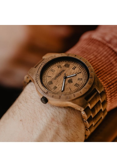 Woodwatch Ww-o-ow Oaklee Ahşap Erkek Kol Saati 47 Mm