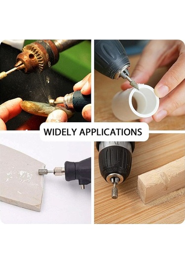 Pazly 20'li Elmas Uçlu Döner Alet Seti - Taş Ve Metal İşleme İçin 3mm Şaftlı Matkap Uçları