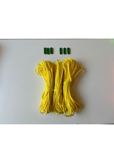 Rainbow 20 Metre x 3 Adet -  Gergi Aparatlı Çadır İpi Sarı