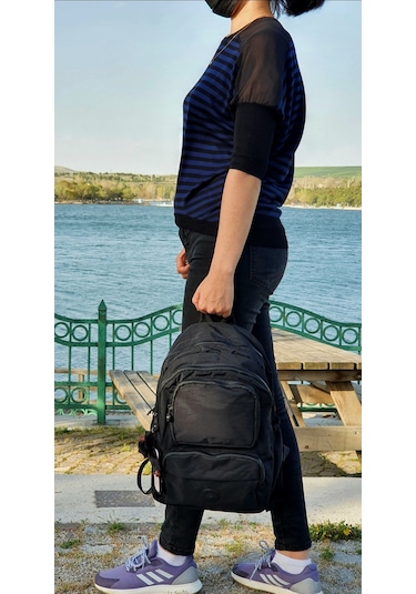 Nemo Bags Unisex Siyah Sırt Okul Laptop Seyahat Çantası