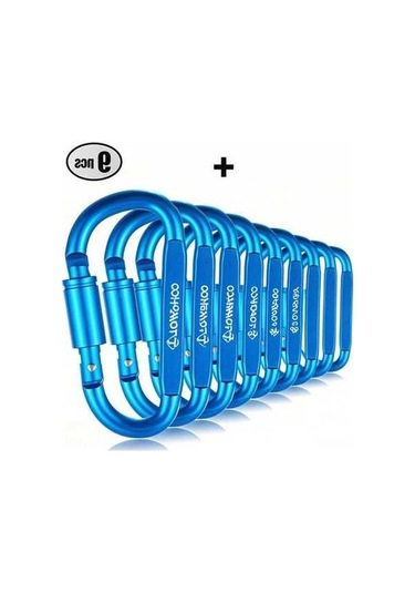 Besthome1 Tomshoo Alüminyum Alçı Kilit Seti - 9 Adet D-şekilli Kanca + 15cm Tel Çember - Mavi