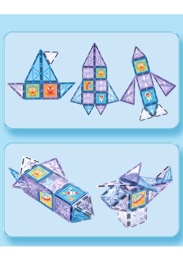 Magnepaint 58 Parçalı Premium Manyetik Oyuncak/bloklar Seti Boya