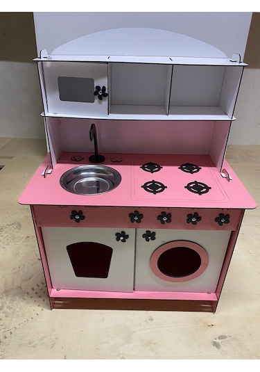 3 Mm Ahşap Oyuncak Mutfak 80X60