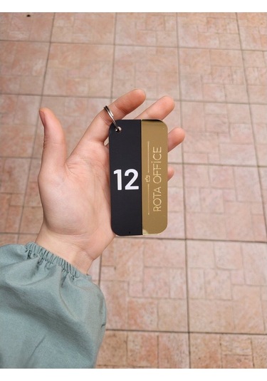 10 Adet Kişiselleştirilebilir Anahtarlık, Otel, Pansiyon, Yurt, Butik Otel, Bungalov Otel Siyah