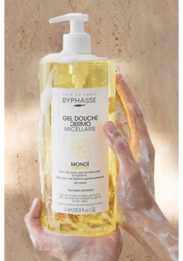 Byphasse Dermo Micellar Monoi Oil Duş Jeli Tüm Ciltler İçin 1 L
