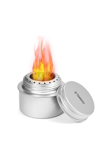 Tomshoo Gümüş Taşınabilir Mini Alüminyum Alaşımlı Alkol Sobası Gümüş