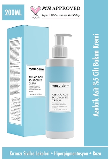 Maruderm Azelaik Asit %5 Cilt Bakım Kremi 200 ML