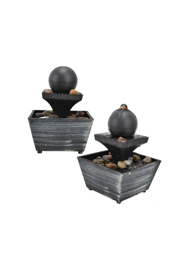 Singree Usb Beslemeli Ev Ofis Masaüstü Su Fontanı - Led Işıklı Top Şekilli Akıntı Dekoratif Alet