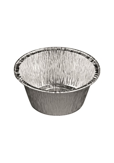 Alüminyum Krem Karamel Kase 100 Adet Gümüş