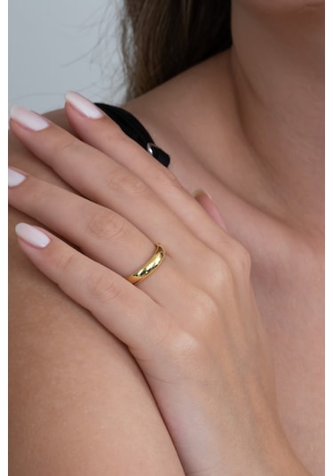 4Mm Bombeli Altın Kaplama Gümüş Alyans Çifti Tektaş Hediye Wr87