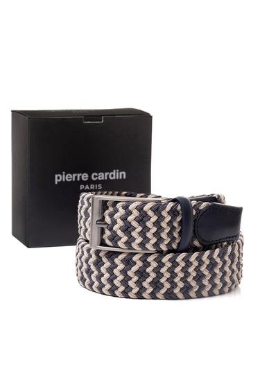 Pierre Cardin Multi Renk Örgü Erkek Kemer En 3,5 Cm Pc-1745 Kobalt - Ebru