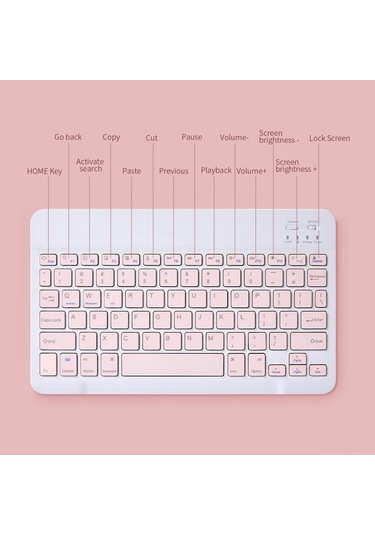 Springsun "ultra İnce Kablosuz Klavye - İphone Uyumlu, İpad Ve Bilgisayarlar İçin Uzun Pil Ömrü İle 44 Saat Kullanım"