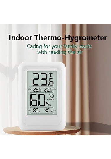Vkemall Ts-ft0400 Sıcaklık Ve Nem Kayıt Fonksiyonlu İç Mekan Yüksek Hassasiyetli Dijital Sıcaklık