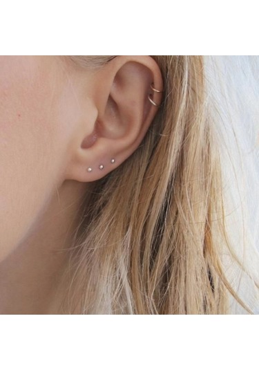 Heppii 6 Mm Silver Cerrahi Çelik Düz Halka Tragus Piercing Helix Kıkırda Gümüş