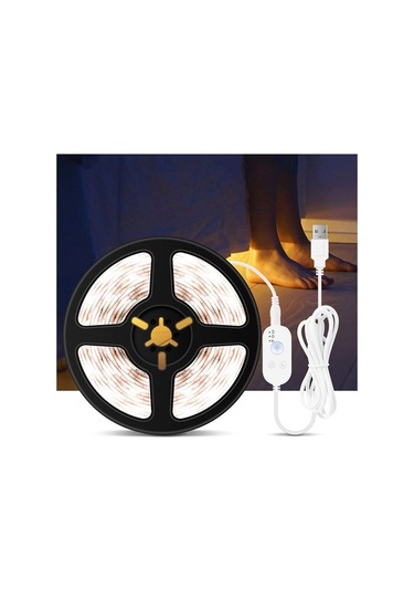 Pazly Usb Aydınlatma Şeridi - 60 Led, Pır Sensörlü, 3 Modlu, Tv & Masaüstü Dekor Işığı