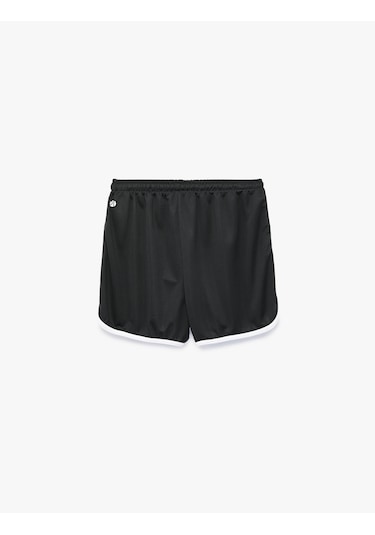 Koton Beli Bağcıklı Rahat Kalıp Biyeli Spor Mini Şort Siyah 6sak40436nk