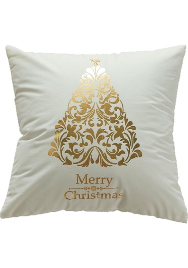 Cartoon Hand-painted Style Christmas Decorative Pillow No.152 Ekru