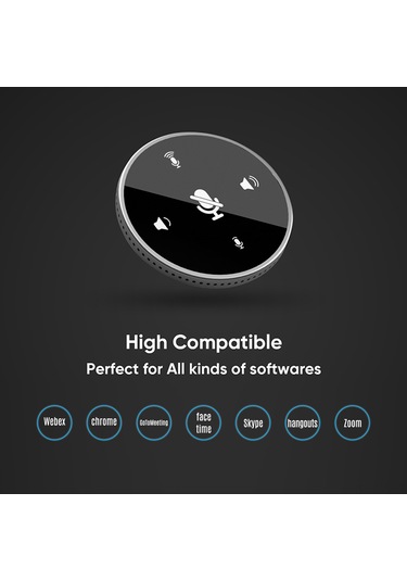 Xindoker Y02 Usb Konferans Mikrofonu - 360 Tüm Yönlü Ses Alıcı, Gömülü Hoparlör, Plug & Play, Ofis Toplantıları, Online Öğretim, Oyun Sesleri İçin Altın Renk