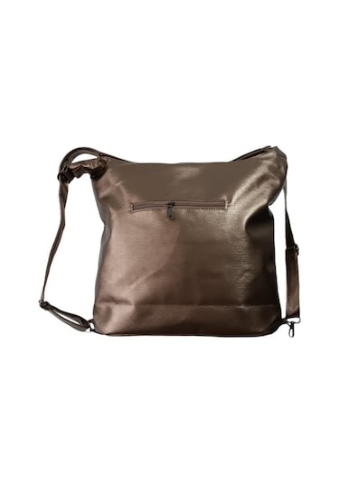 Yıkama Deri Kadın Omuz Ve Kol Çantası Bakır