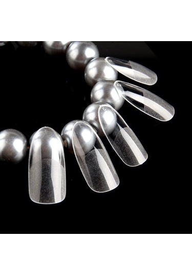 Reedark 360 Adet Abs Tam Kapak Tırnak, 12 Boyut, Yarı Pürüzsüz Şeffaf, Zımbalama Gereksiz, Esnek Kırılmaz, Ev/salon Kullanıma Uygun Saçma Tırnaklar