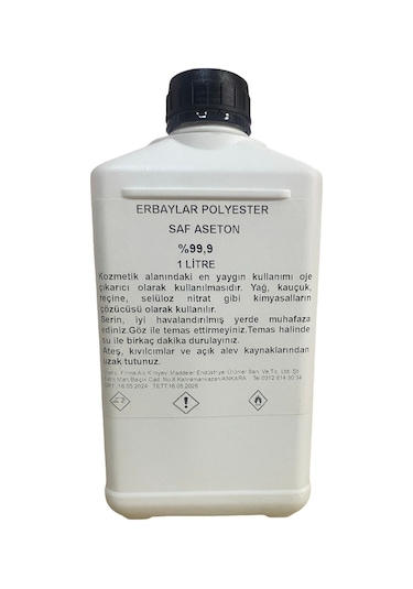 Erbaylar Polyester Saf Aseton 1 L