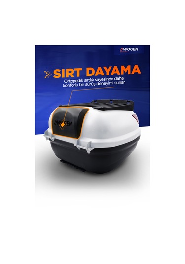 Wogen Wg52 Premium Arka Çanta 52 Litre Beyaz + Karbon Dizlik He Siyah