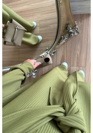 Omuz Atkılı 3'lü Takım - Yağ Yeşili Haki