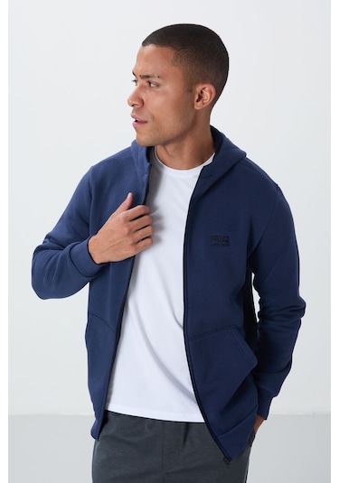 Tommy Life Hector İndigo Şardonlu Erkek Sweatshirt - 88139 Indıgo