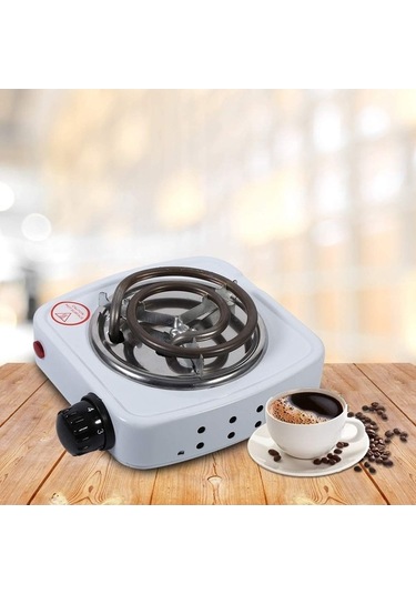 Dr Elektrikli Soba, Elektrikli Tek Brülör Ocak Brülörü Bej Altın - Gümüş