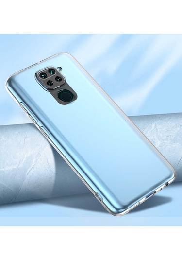 Xiaomi Redmi Note 9 Kılıf Zore Kamera Korumalı Süper Silikon Renksiz