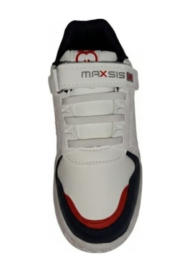 Erkek Ve Kız Çocuk İçin Esnek Tabanlı Konforlu Yürüyüş Ve Günlük Kullanıma Uygun Sneaker Ayakkabı Beyaz-lacivert-kırmızı