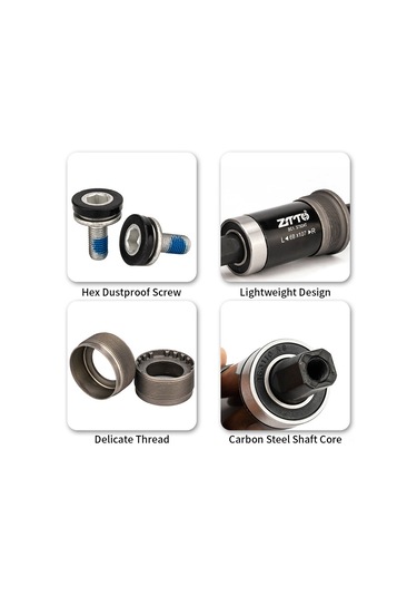 Samdoo 68mm Çelik Ortak Jantlı Bisiklet Orta Eksen, Su Geçirmez Vida Ve Pelin Rolmanlı, 127.5mm Boyut