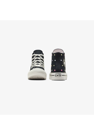 Converse Chuck Taylor All Star Eva Lift Polka Dots Çocuk Siyah Platform Sneaker A12609c Siyah