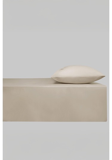 Sarev New Slow City Bej %100 Pamuk Tek Kişilik Lastikli Çarşaf Seti Bej