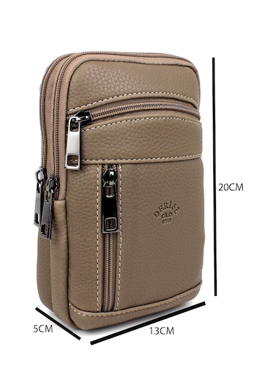 Vizon Erkek Çanta Omuz Askılı Çanta Postacı Erkek Omuz Çantası Vizon