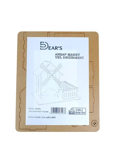Ahşap Maket Yel Değirmeni 161 X 207 X 171mm